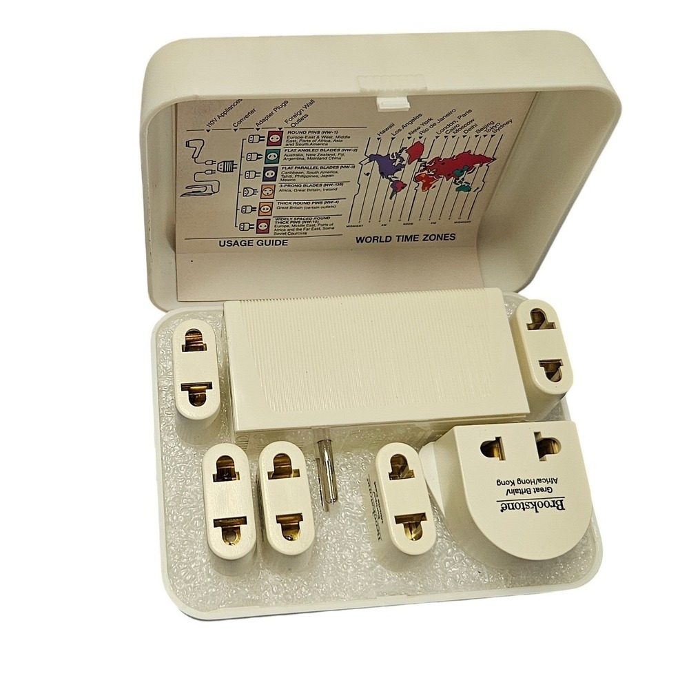 Brookstone International Travel Power Converter and Adapter Set with Hard Case